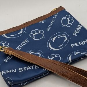Penn State Blue and Brown Wristlet
